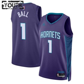 Dres Charlotte Hornets Lamelo Ball 1 Jordan 2022-23 Statement Edition Ljubičasta Swingman - Dječji